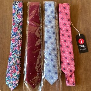 4 slim/skinny ties